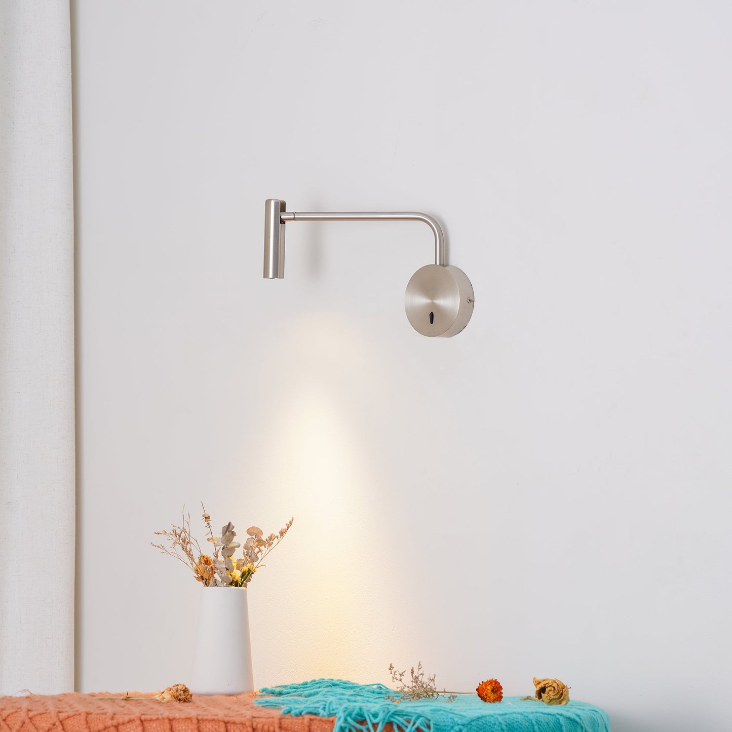 Minimalist Disc LED Wall Sconce With Adjustable Arm NALANI