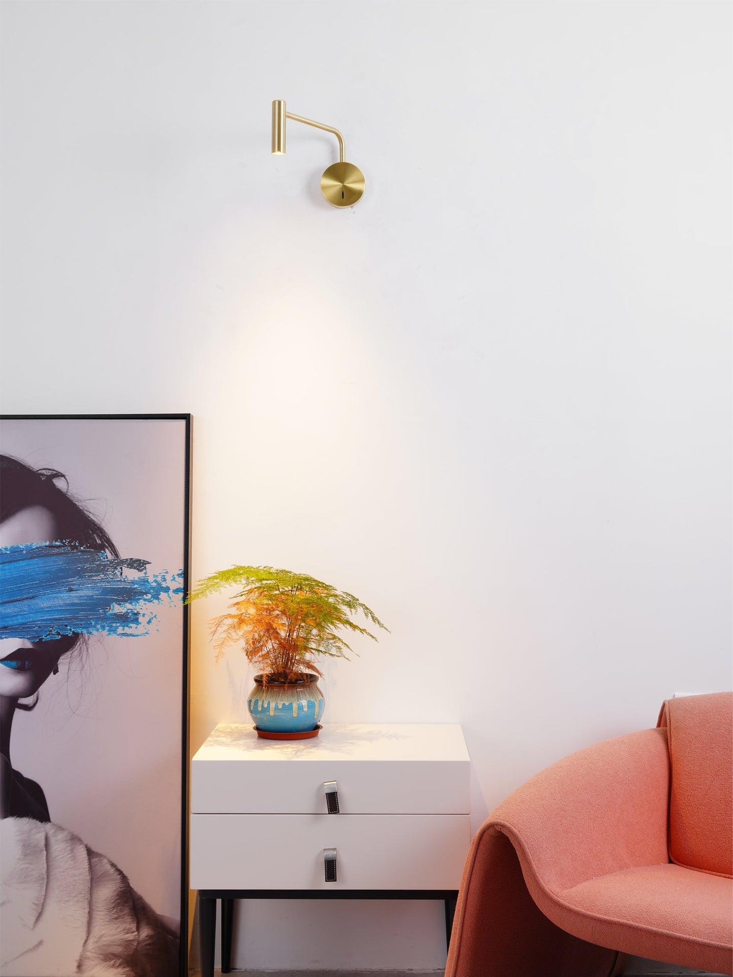 Minimalist Disc LED Wall Sconce With Adjustable Arm NALANI