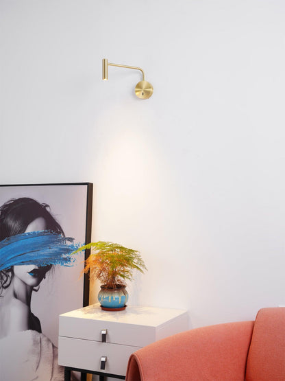 Minimalist Disc LED Wall Sconce With Adjustable Arm NALANI
