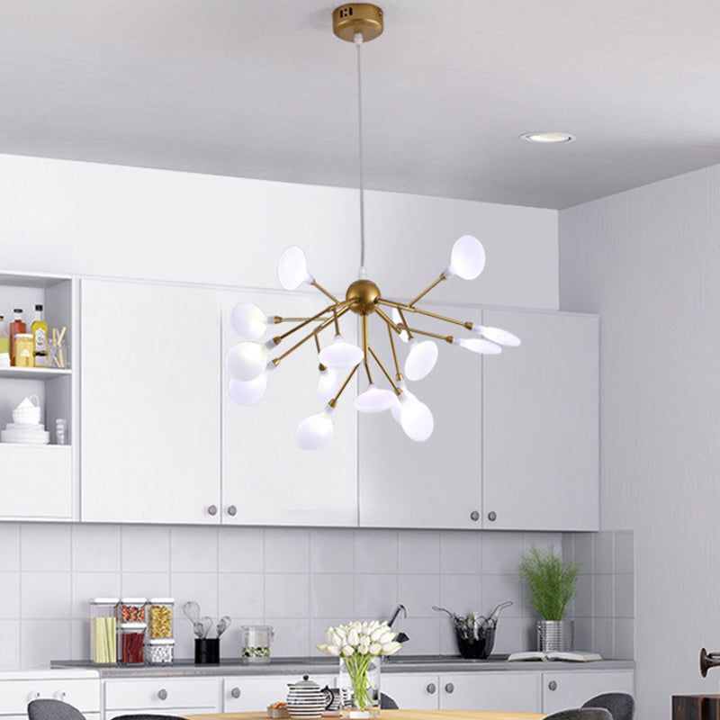 Minimalist LED Chandelier Light Fixture For Retail Store 15 Gold NALANI