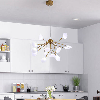Minimalist LED Chandelier Light Fixture For Retail Store 15 Gold NALANI