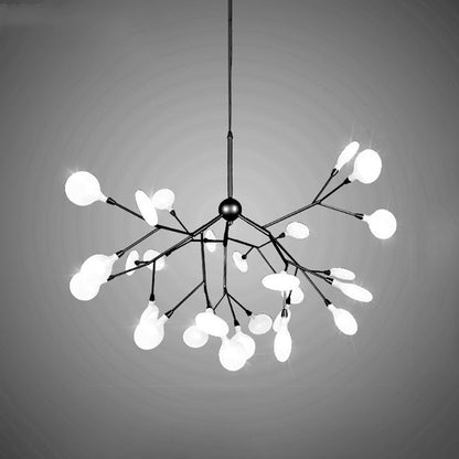 Minimalist LED Chandelier Light Fixture For Retail Store 27 Black NALANI