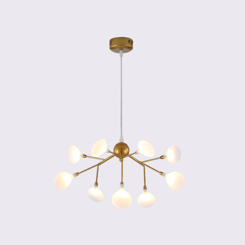 Minimalist LED Chandelier Light Fixture For Retail Store 9 Gold NALANI
