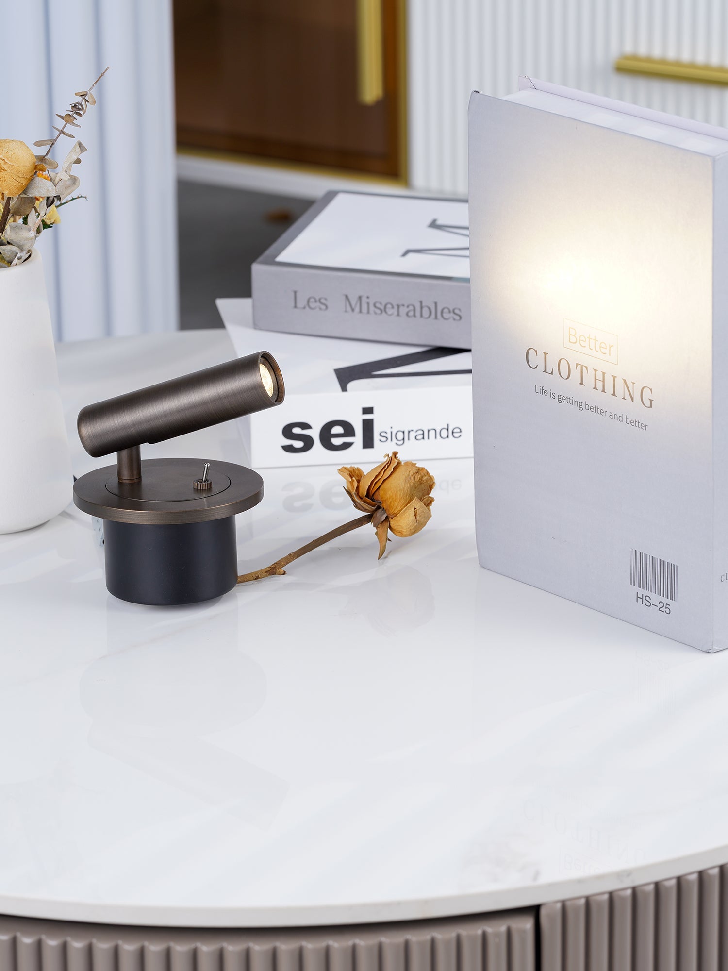 Minimalist LED Reading Wall Lamp With Adjustable Arm NALANI