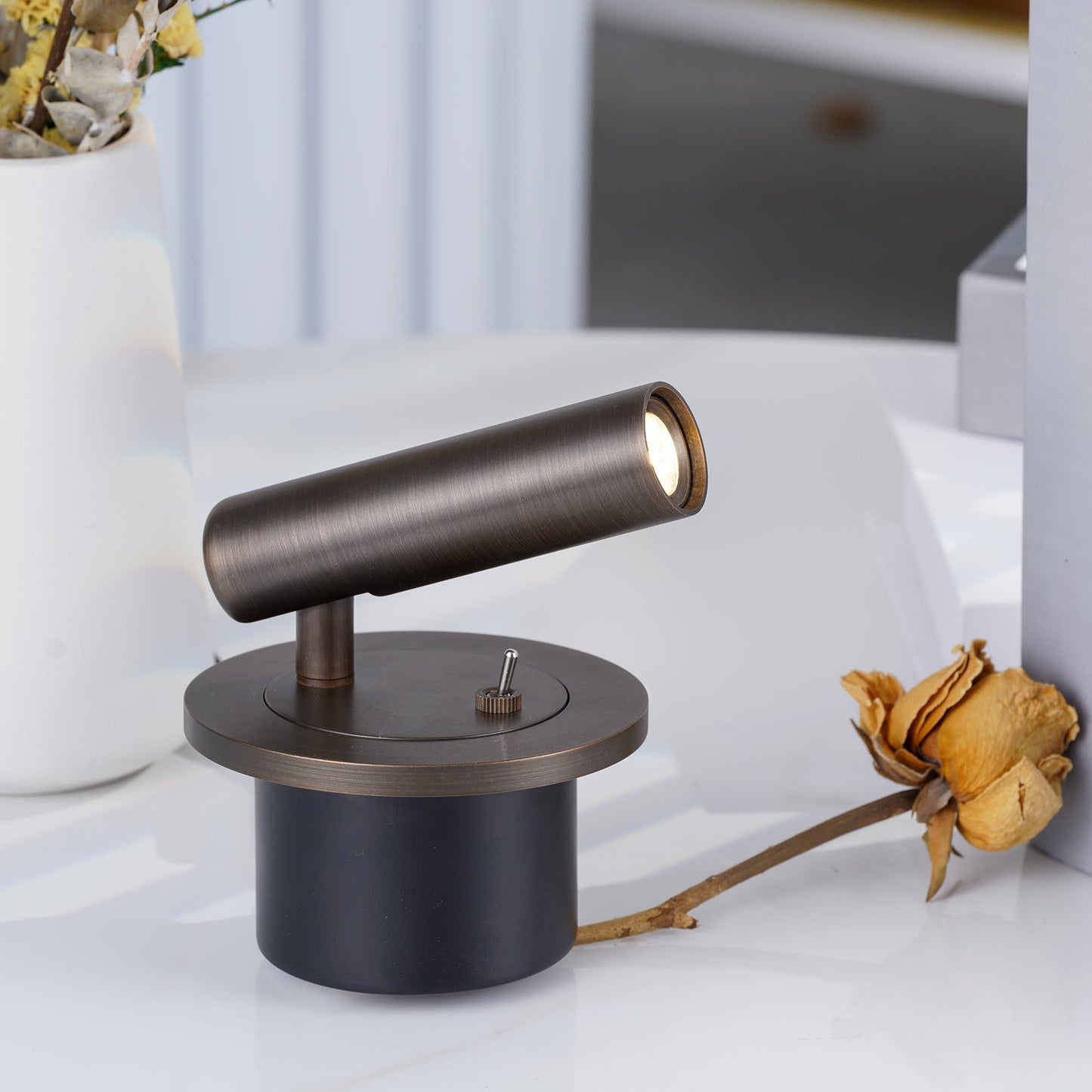 Minimalist LED Reading Wall Lamp With Adjustable Arm NALANI