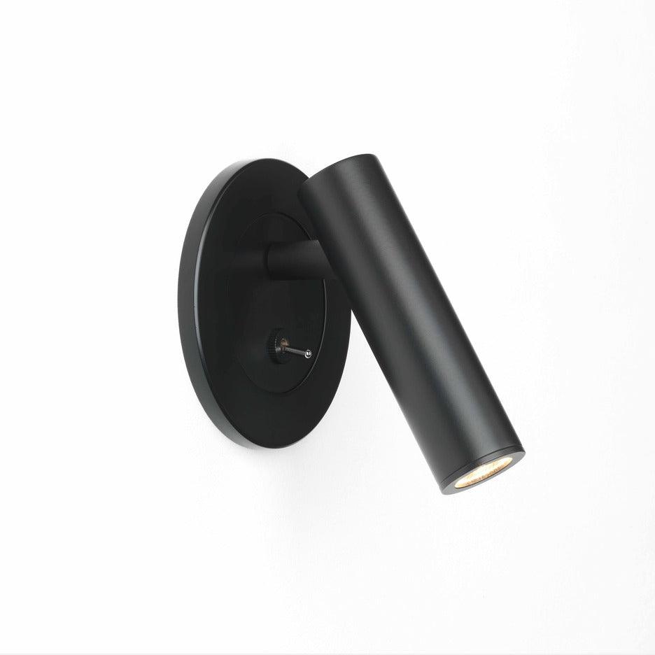 Minimalist LED Reading Wall Lamp With Adjustable Arm ∅ 3.1″ x H 4.3″ Dia 8cm x H 11cm Black Warm Light NALANI