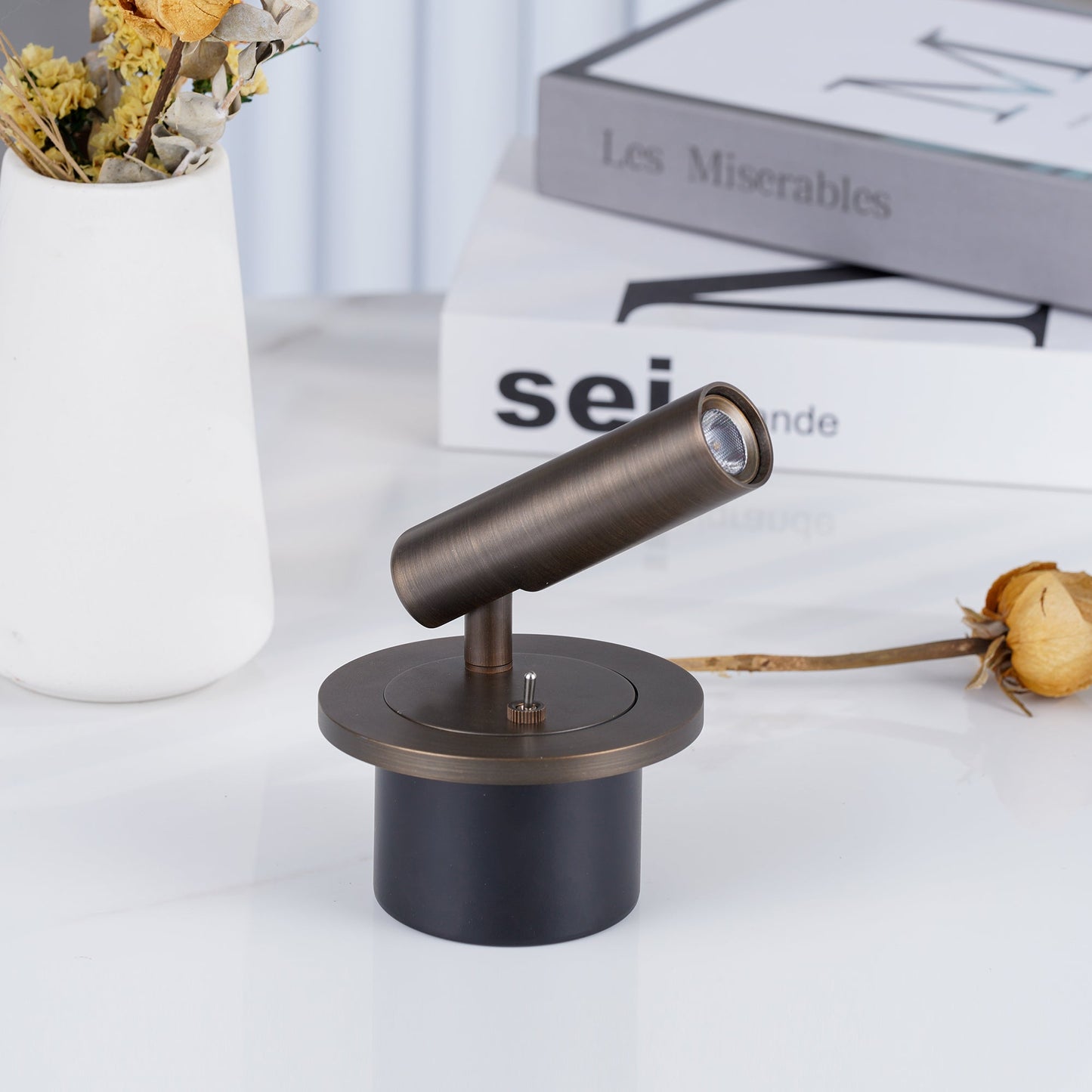 Minimalist LED Reading Wall Lamp With Adjustable Arm NALANI