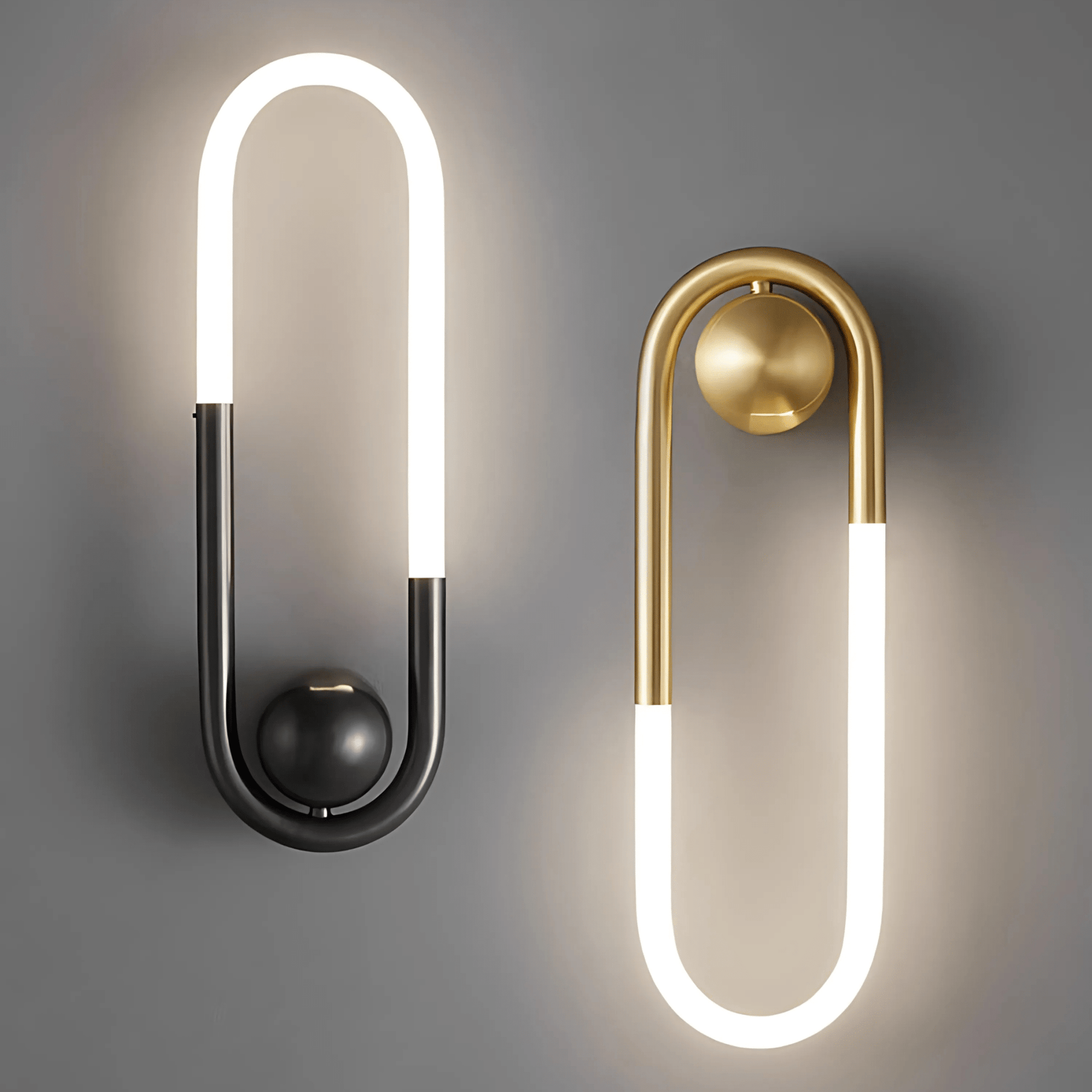 Minimalist Pendant Light in Brushed Brass or Satin Black NALANI
