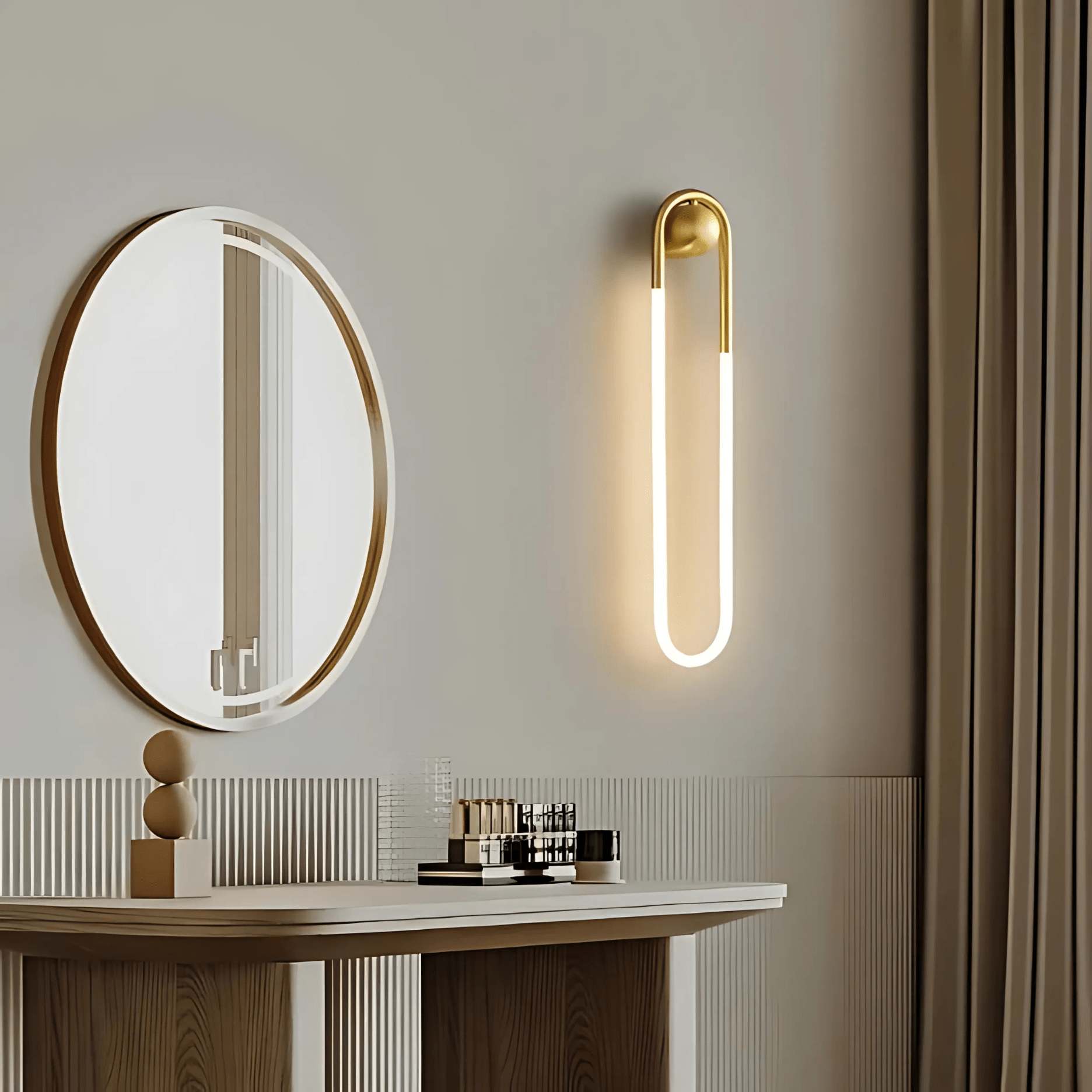 Minimalist Pendant Light in Brushed Brass or Satin Black NALANI