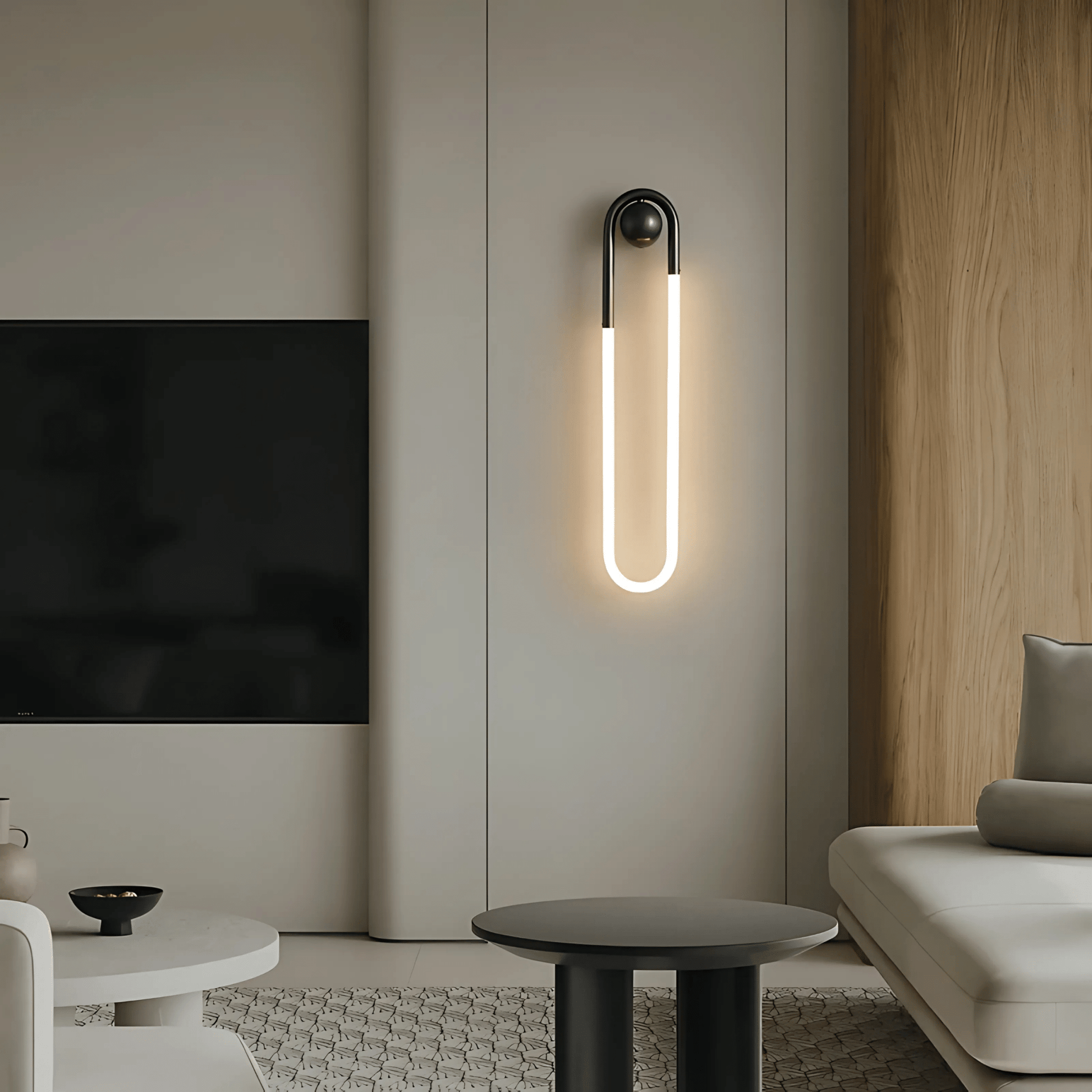 Minimalist Pendant Light in Brushed Brass or Satin Black NALANI