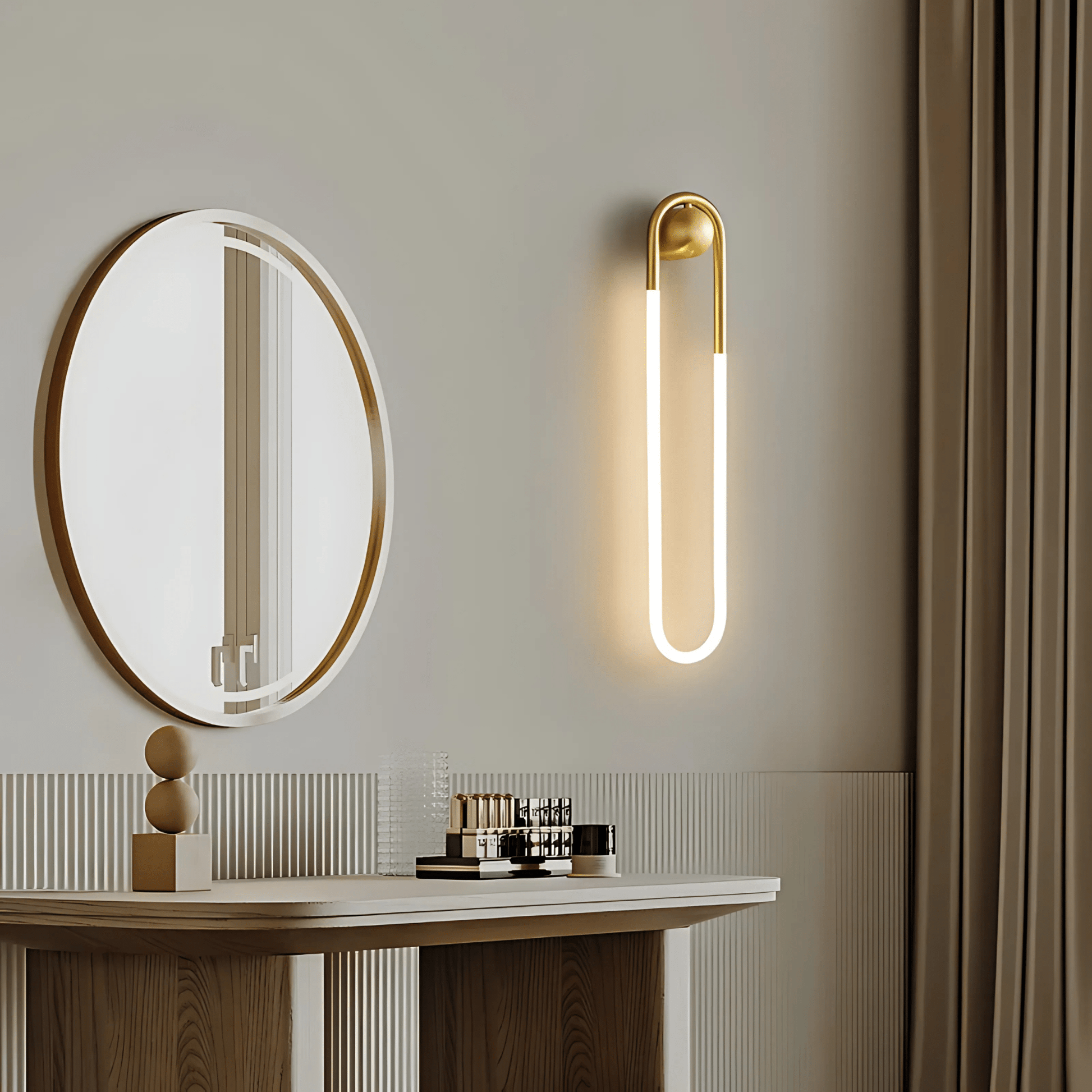Minimalist Pendant Light in Brushed Brass or Satin Black NALANI