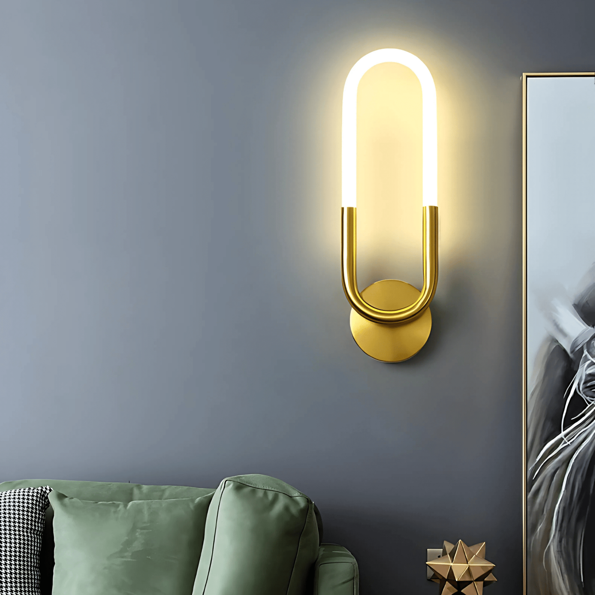 Minimalist Pendant Light in Brushed Brass or Satin Black NALANI
