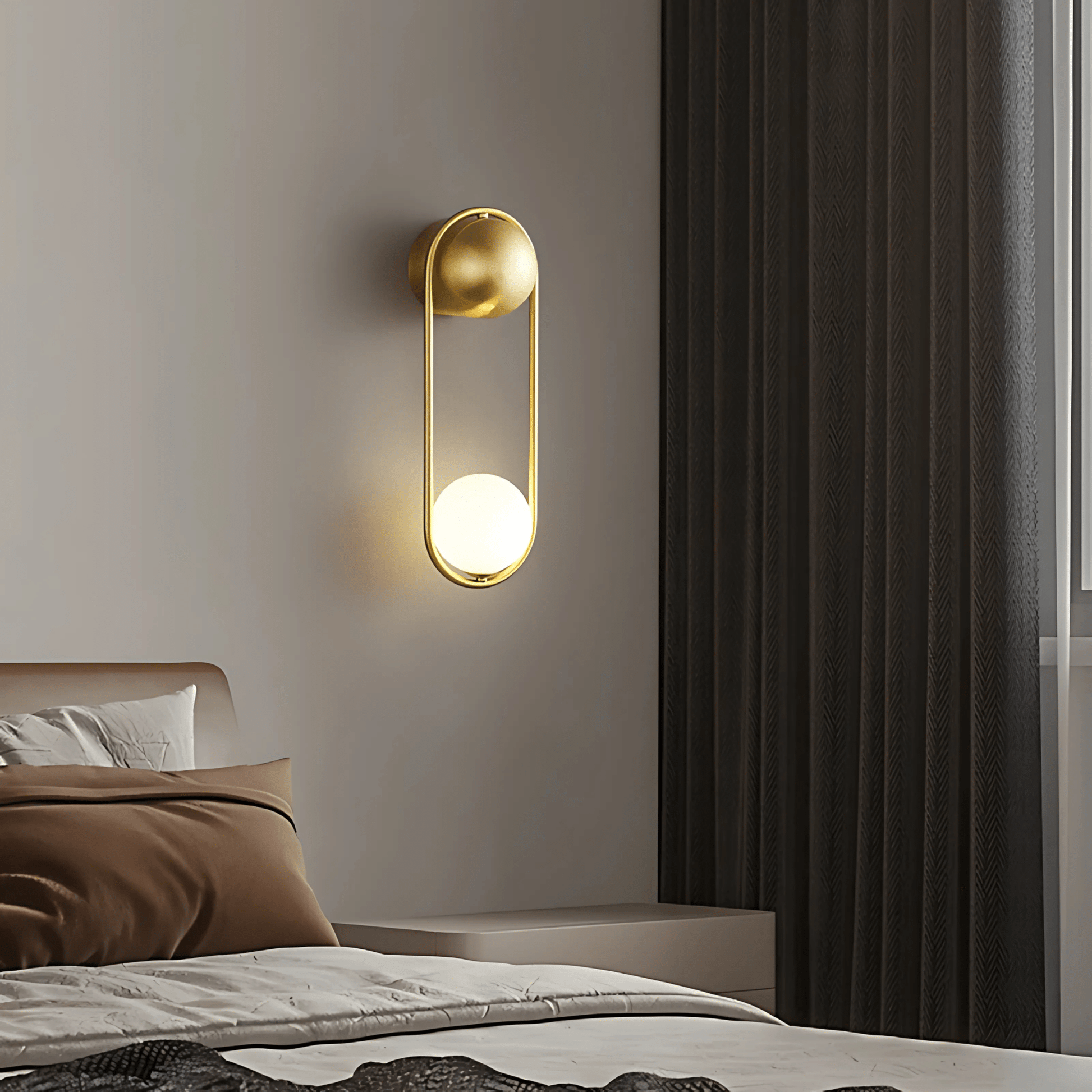 Minimalist Pendant Light in Brushed Brass or Satin Black NALANI
