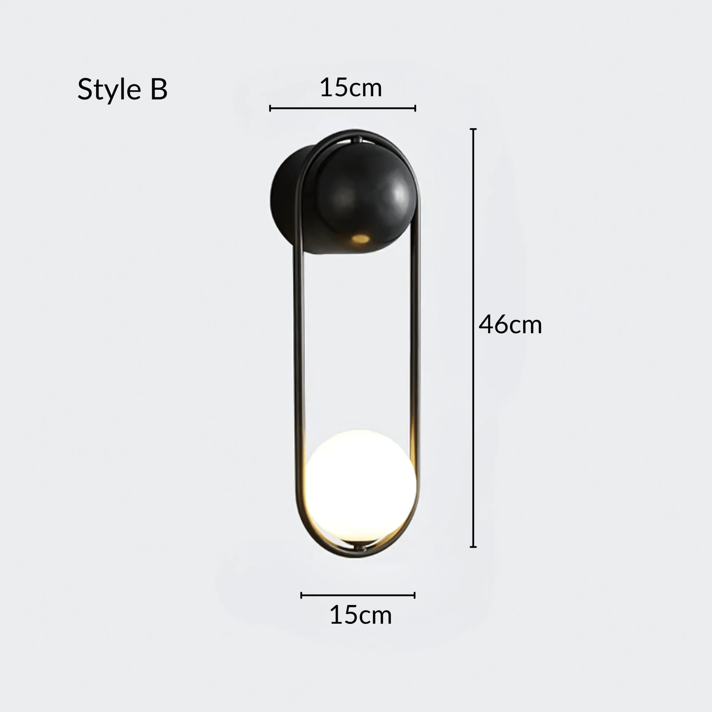 Minimalist Pendant Light in Brushed Brass or Satin Black Black Style B Warm White (3000K) NALANI