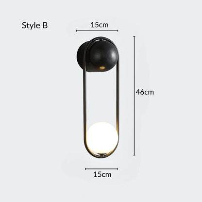 Minimalist Pendant Light in Brushed Brass or Satin Black Black Style B Warm White (3000K) NALANI
