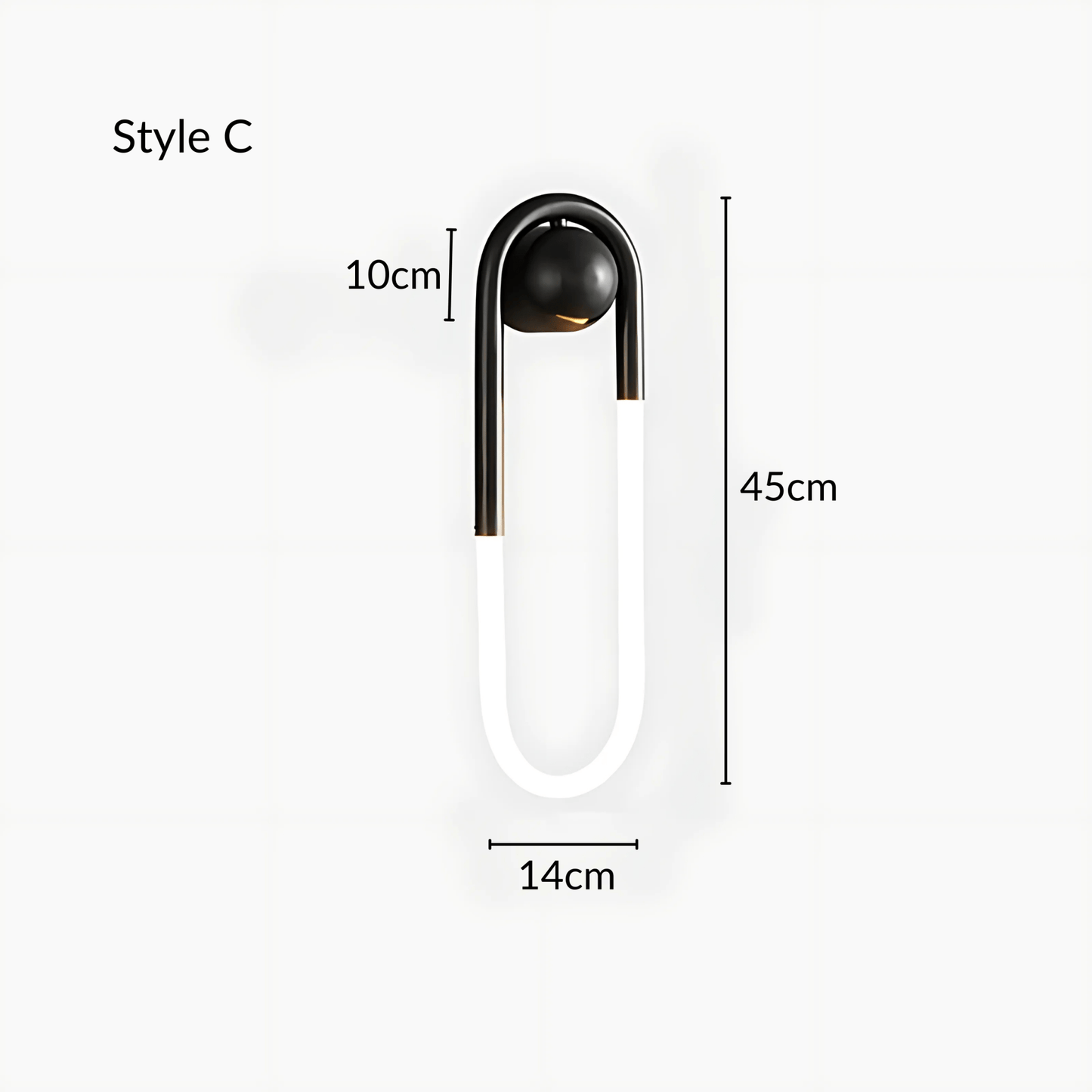 Minimalist Pendant Light in Brushed Brass or Satin Black Black Style C NALANI