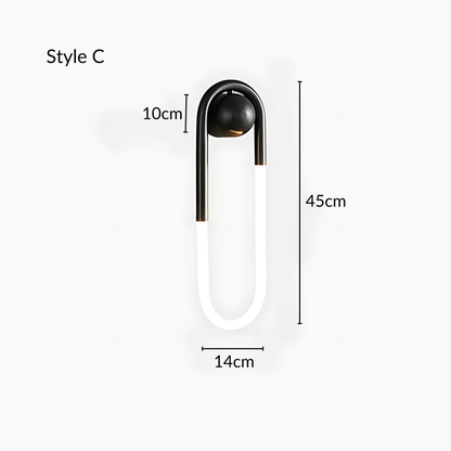 Minimalist Pendant Light in Brushed Brass or Satin Black Black Style C NALANI