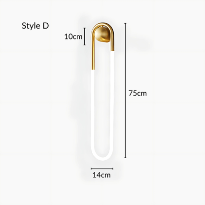 Minimalist Pendant Light in Brushed Brass or Satin Black Brass Style D NALANI