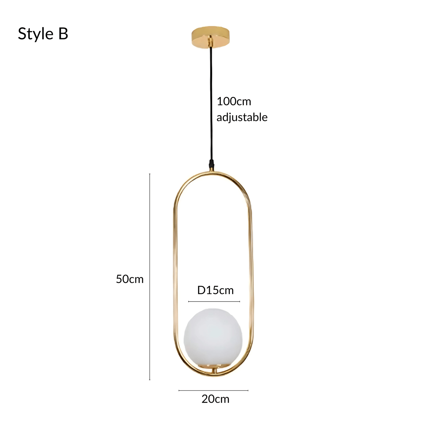 Minimalist Pendant Lights With Frosted Glass Globes Type B NALANI