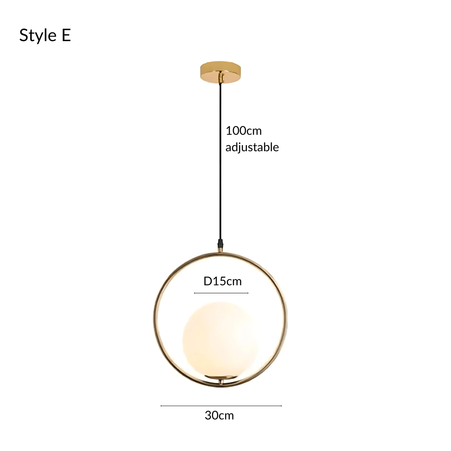 Minimalist Pendant Lights With Frosted Glass Globes Type E NALANI