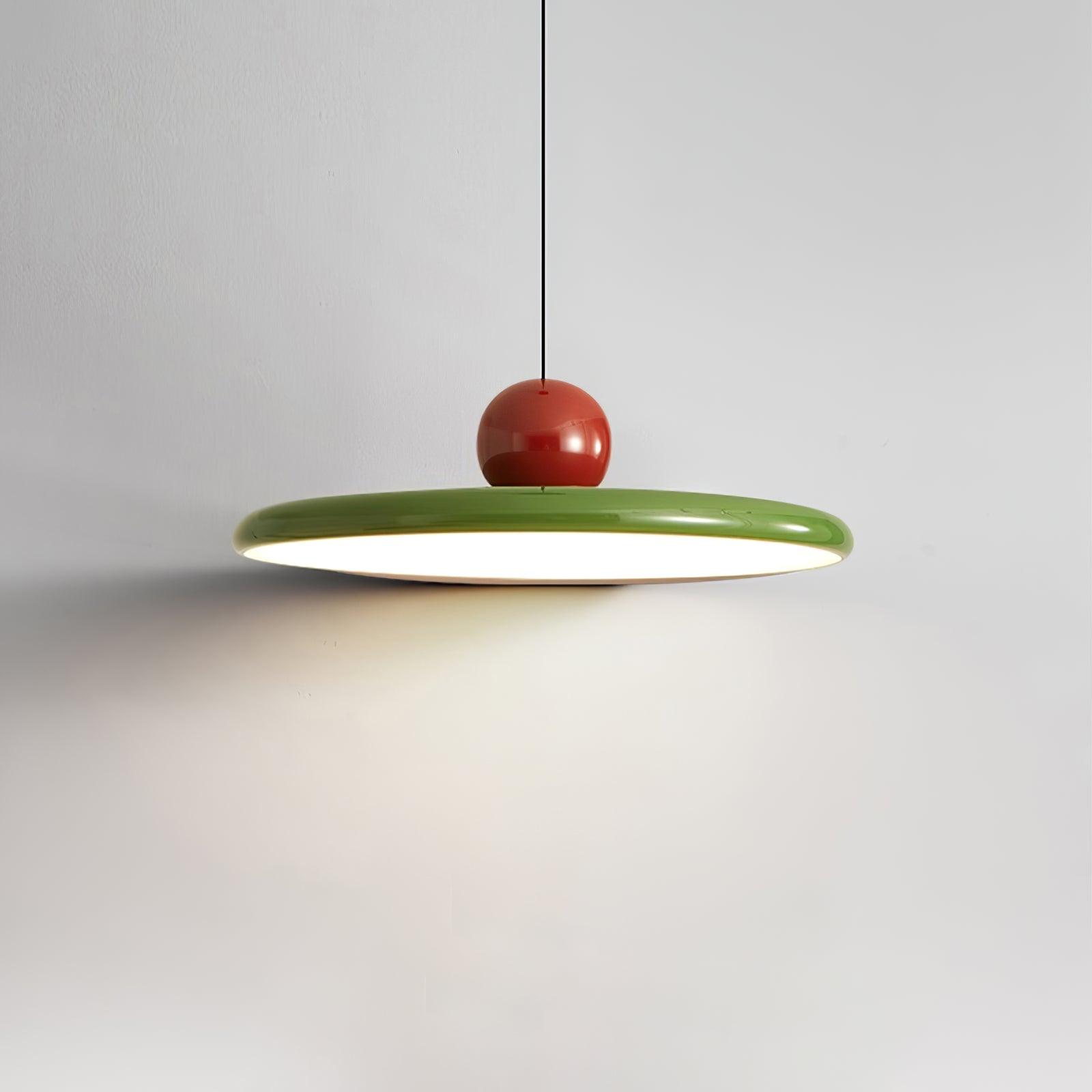 Minimalist Round Disk Pendant Light With Warm Glow NALANI