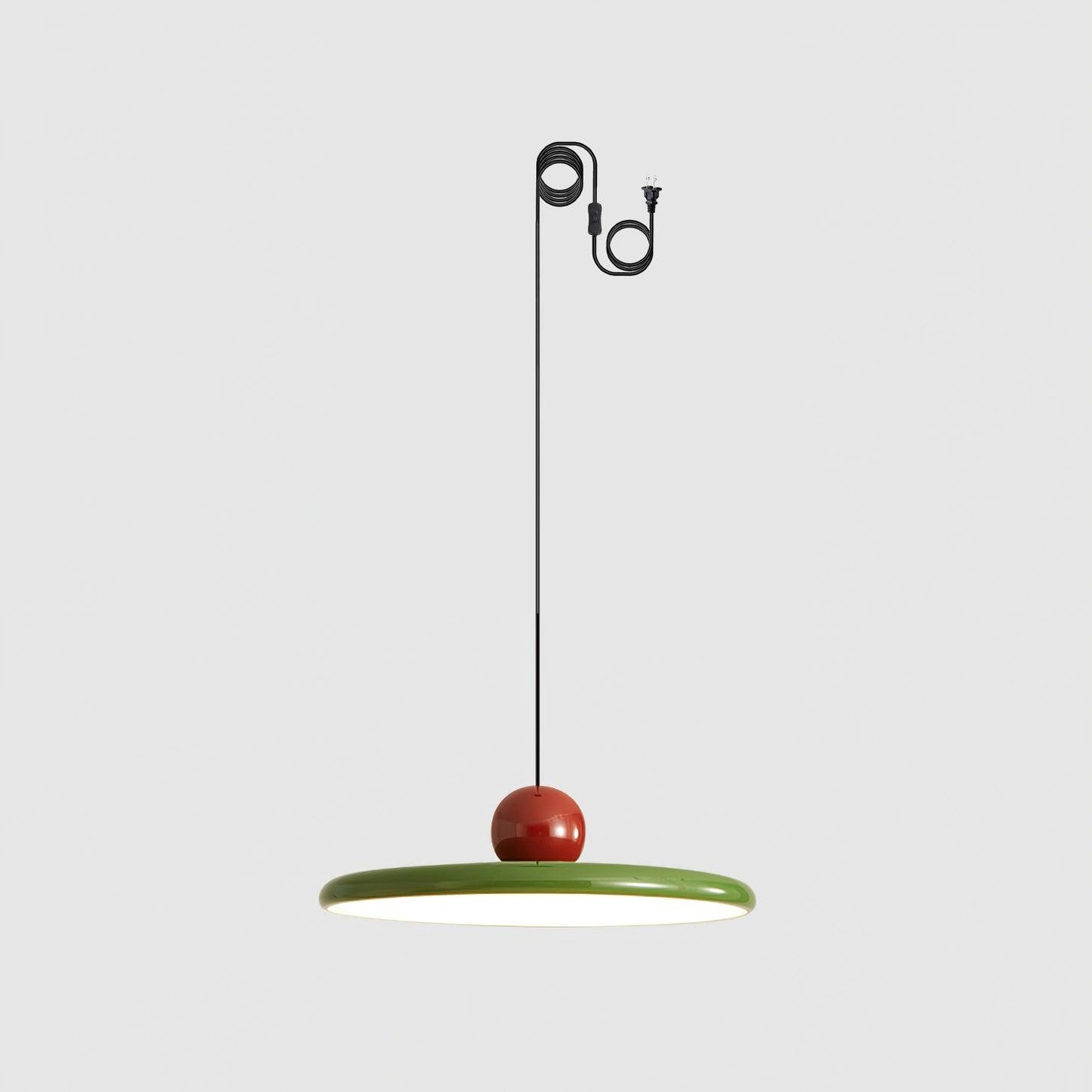 Minimalist Round Disk Pendant Light With Warm Glow ∅ 19.6″ X H 4.7″ Dia 50cm X H 12cm (Power: ~48W) (2 hooks) NALANI