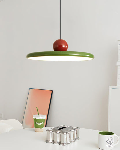 Minimalist Round Disk Pendant Light With Warm Glow NALANI