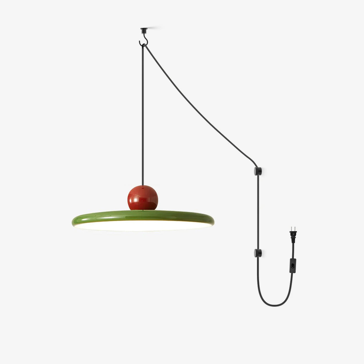 Minimalist Round Disk Pendant Light With Warm Glow NALANI