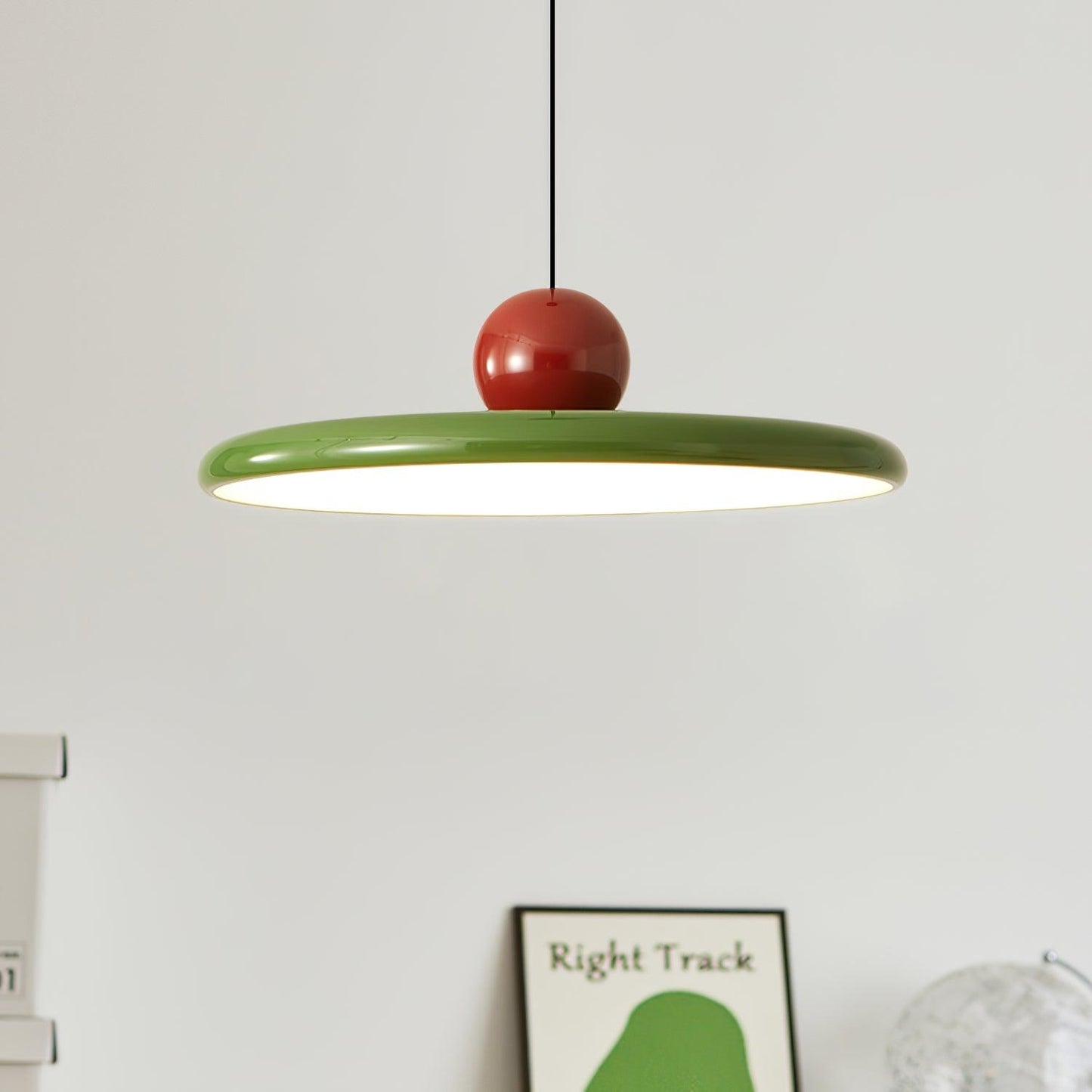 Minimalist Round Disk Pendant Light With Warm Glow NALANI