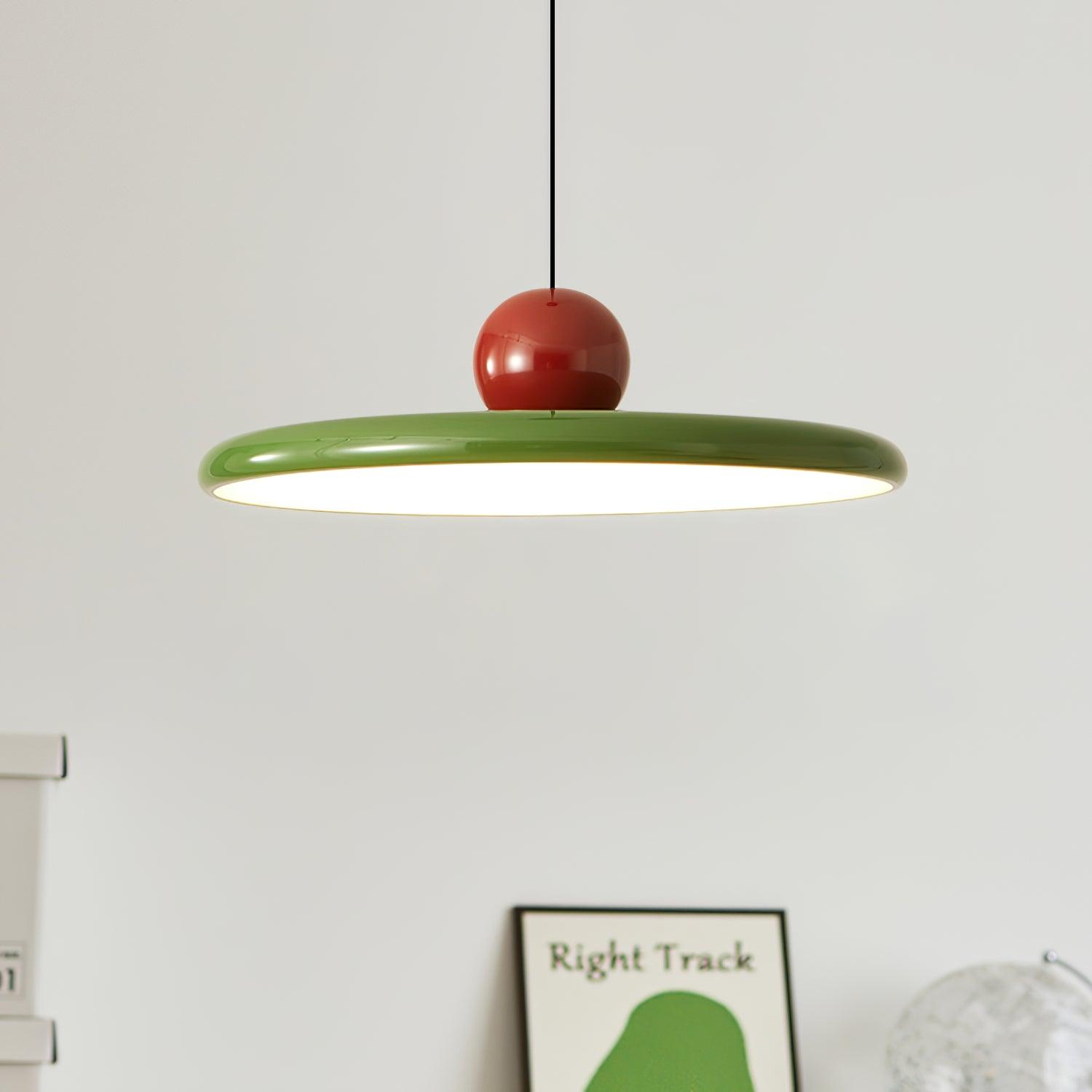 Minimalist Round Disk Pendant Light With Warm Glow NALANI