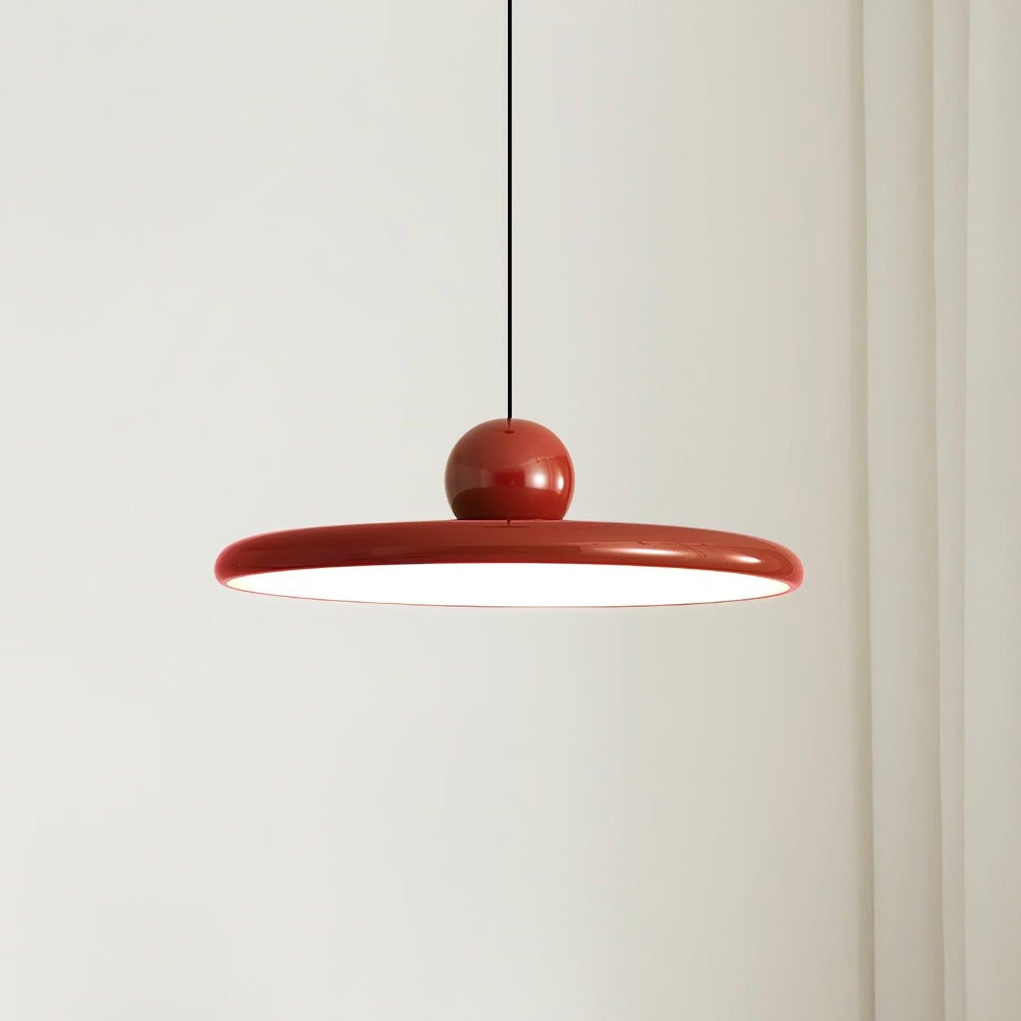 Minimalist Round Disk Pendant Light With Warm Glow NALANI