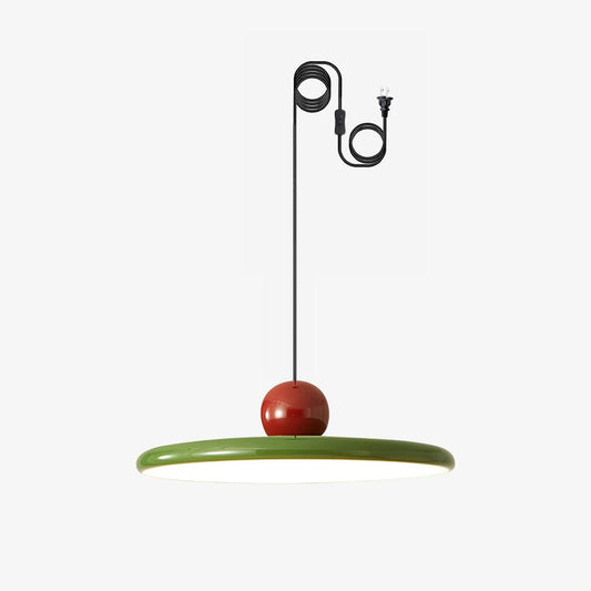 Minimalist Round Disk Pendant Light With Warm Glow NALANI