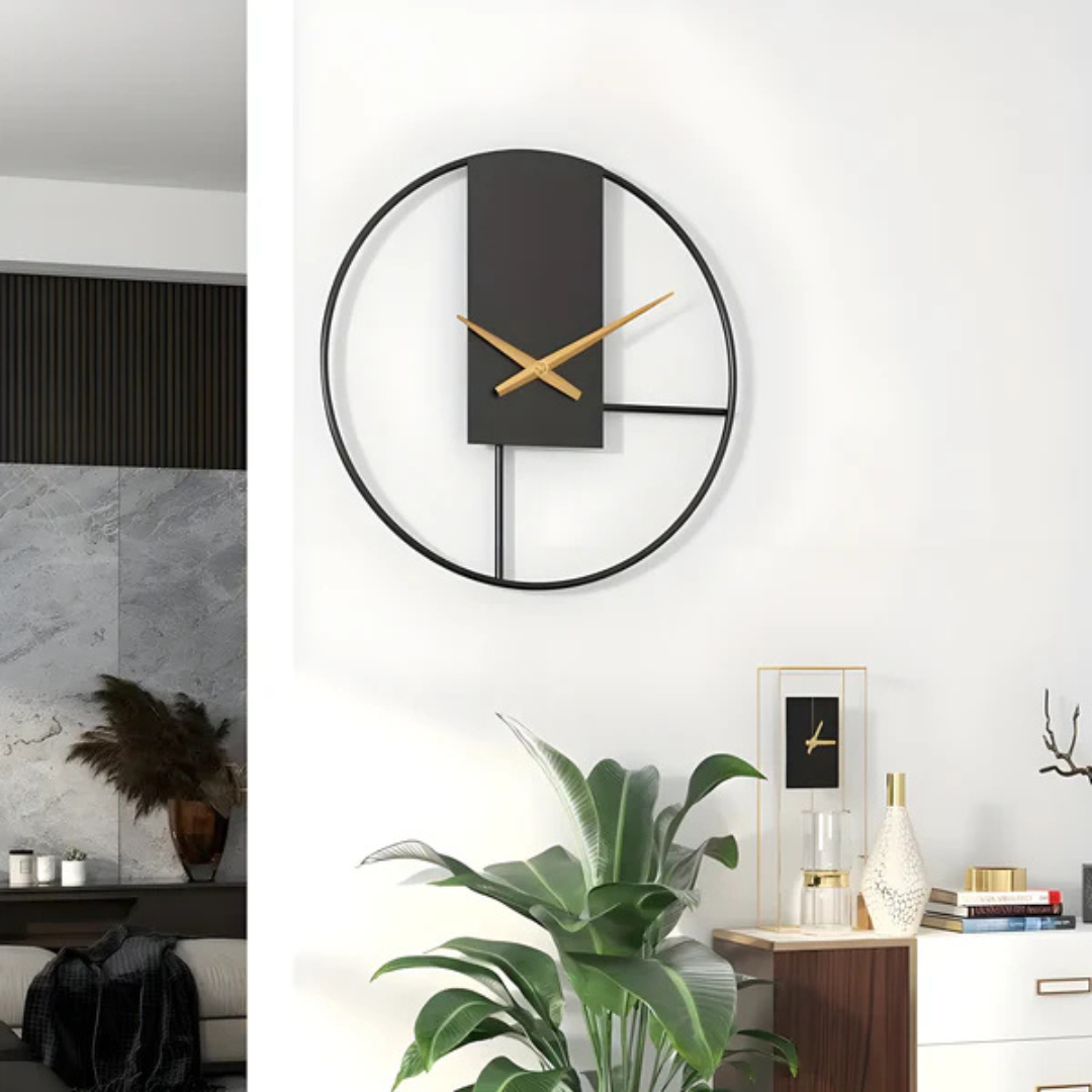 Minimalist Silent Wall Clock Large Quiet Timeless Decor NALANI