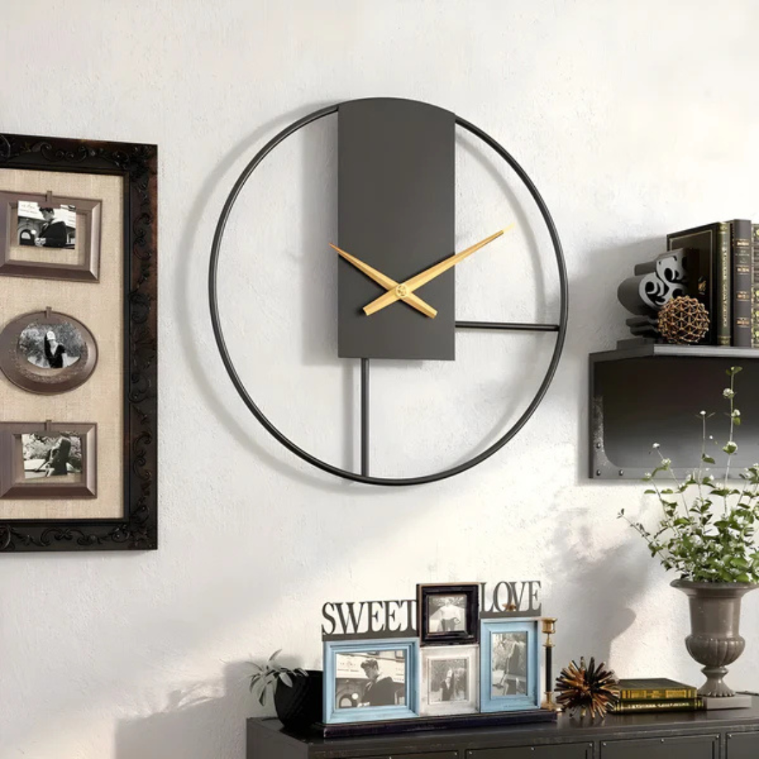 Minimalist Silent Wall Clock Large Quiet Timeless Decor NALANI