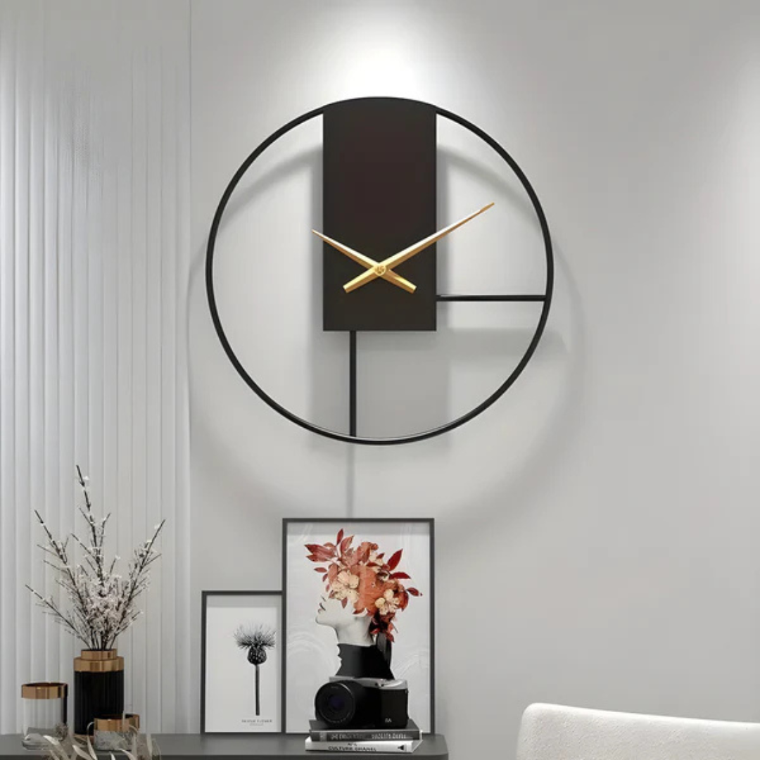 Minimalist Silent Wall Clock Large Quiet Timeless Decor NALANI