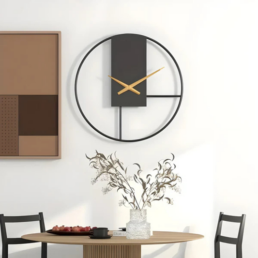 Minimalist Silent Wall Clock Large Quiet Timeless Decor NALANI