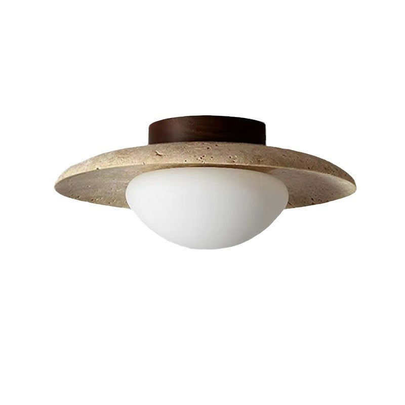 Minimalist Travertine LED Ceiling Light Nordic Design NALANI