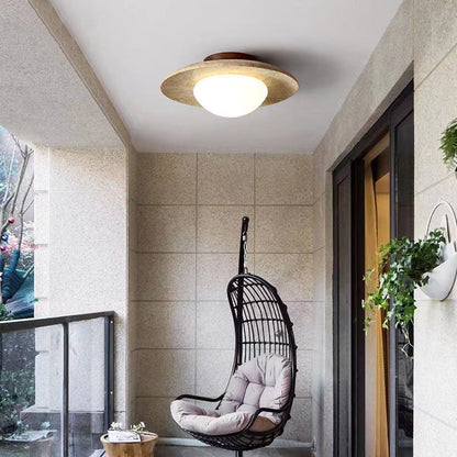Minimalist Travertine LED Ceiling Light Nordic Design NALANI