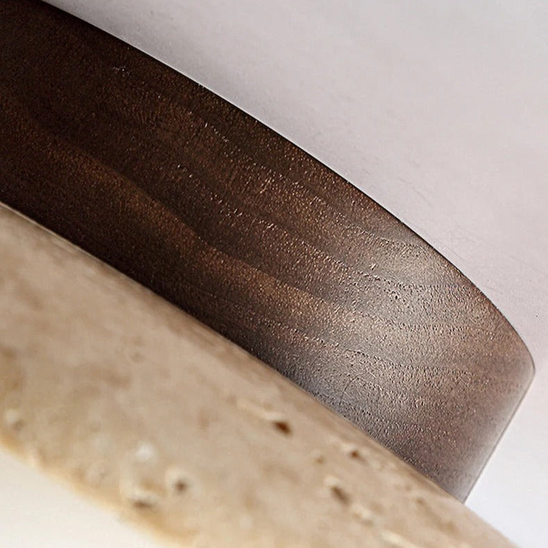 Minimalist Travertine LED Ceiling Light Nordic Design NALANI