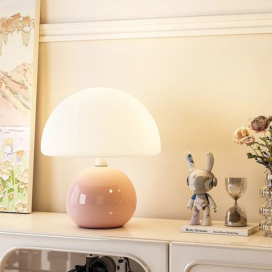 Modern Bed Lamp with Full Spectrum Lighting for Cozy Ambiance Pink NALANI