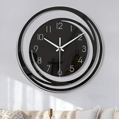 Modern Black Acrylic Wall Clock In Scandinavian Style NALANI