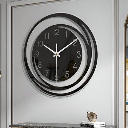 Modern Black Acrylic Wall Clock In Scandinavian Style NALANI