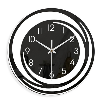 Modern Black Acrylic Wall Clock In Scandinavian Style NALANI
