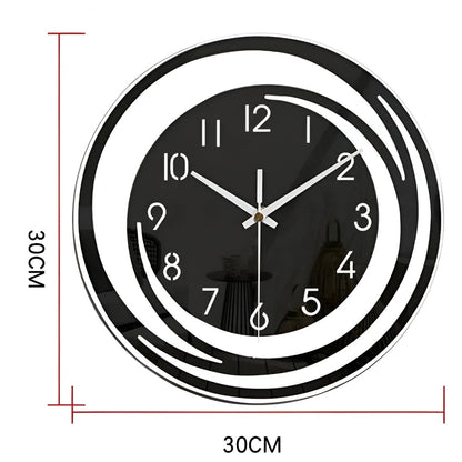 Modern Black Acrylic Wall Clock In Scandinavian Style NALANI
