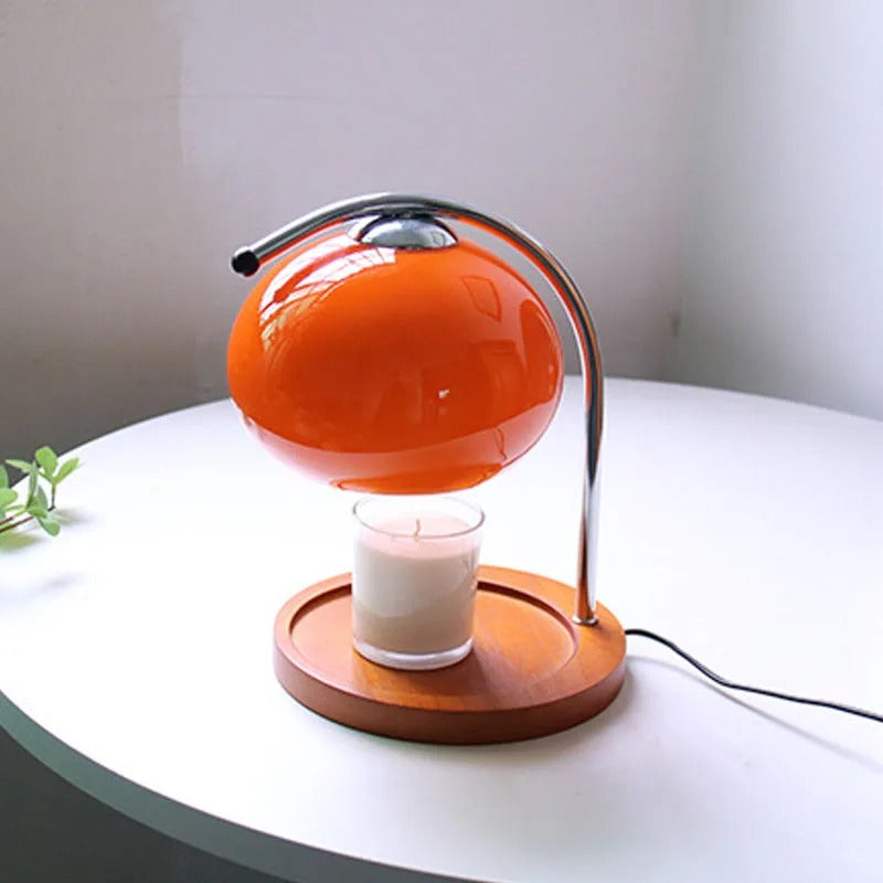 Modern Candle Warmer Lamp with Elegant Design and Ambient Light Red NaLani