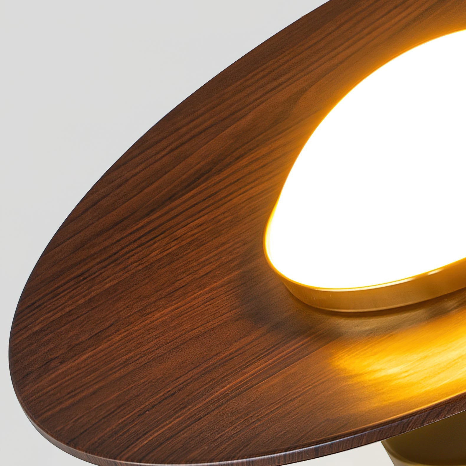 Modern Ceiling Lamp With Wood Textured Accent Metal Frame NALANI