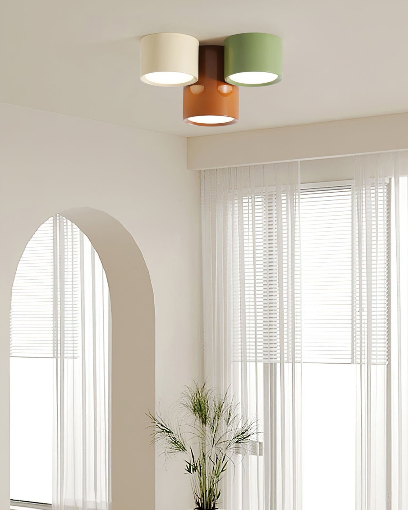 Modern Cylindrical Metal Ceiling Light For Hallways NALANI