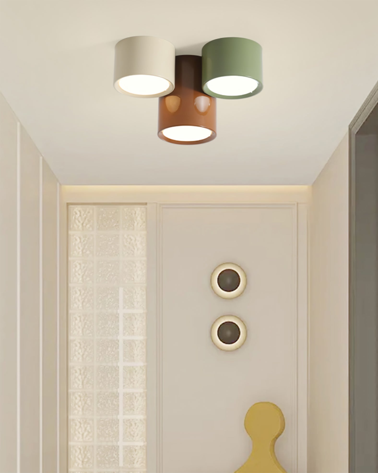 Modern Cylindrical Metal Ceiling Light For Hallways NALANI