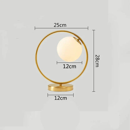 Modern Glass Globe Table Lamp With Warm Ambient Light F - Lumanèr NALANI