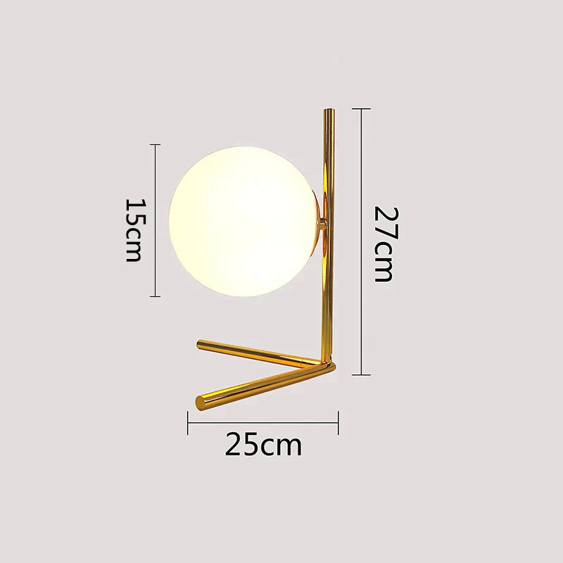 Modern Glass Globe Table Lamp With Warm Ambient Light G - Lumanèr NALANI